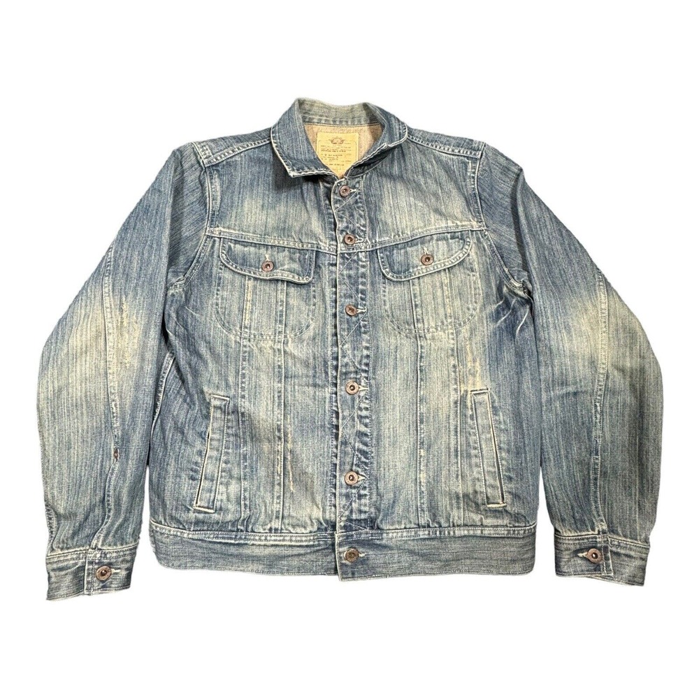 Old Navy Adult Denim Button Up Jacket Size Medium Blue Y2K Vintage